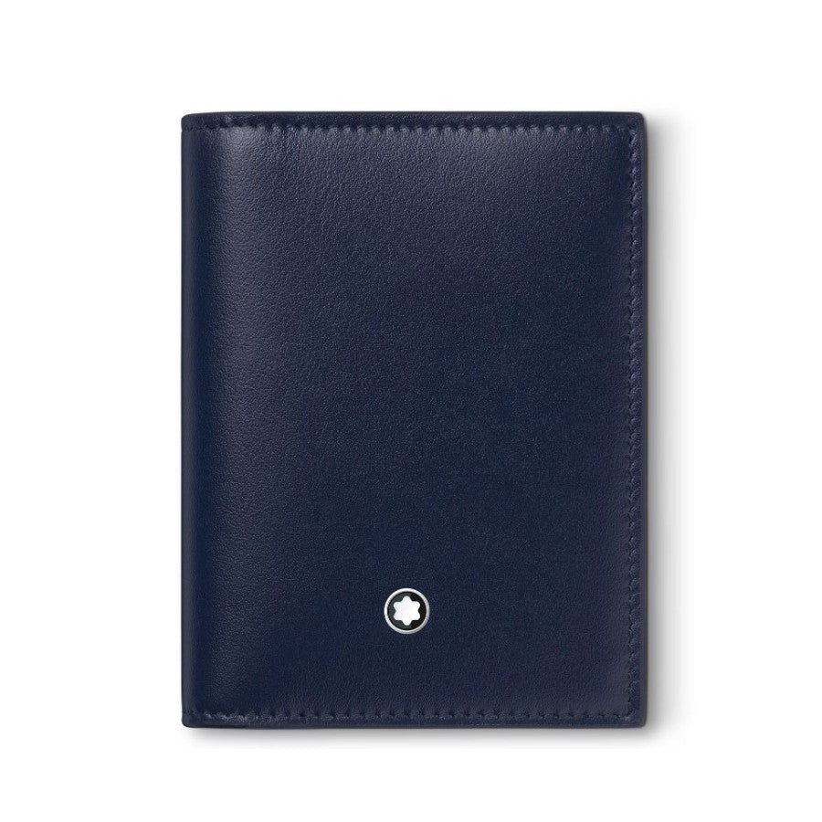 Portacarte Di Credito Montblanc Meisterstuck 4 Scomparti Pelle Blu