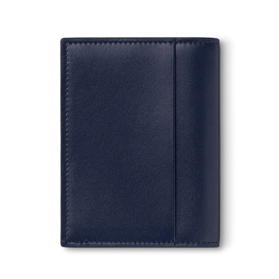 Portacarte Di Credito Montblanc Meisterstuck 4 Scomparti Pelle Blu