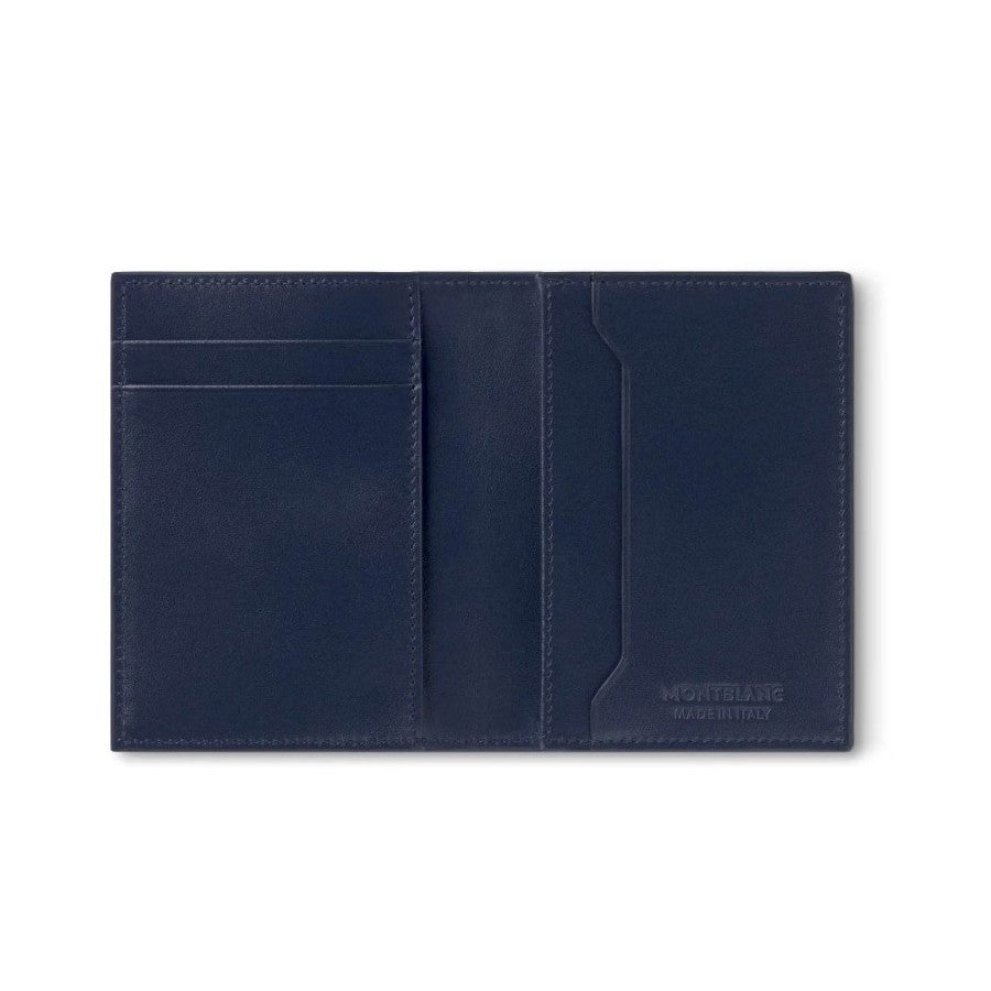 Portacarte Di Credito Montblanc Meisterstuck 4 Scomparti Pelle Blu