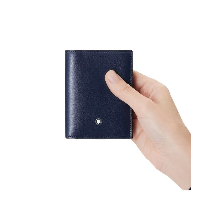 Portacarte Di Credito Montblanc Meisterstuck 4 Scomparti Pelle Blu