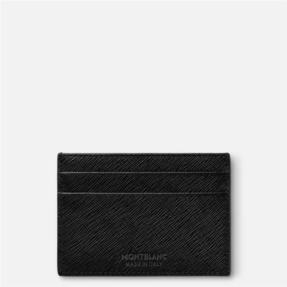 Portacarte Di Credito Montblanc Sartorial 5 Scomparti Pelle Nera