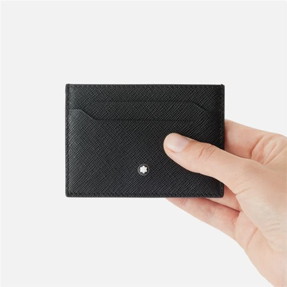 Portacarte Di Credito Montblanc Sartorial 5 Scomparti Pelle Nera