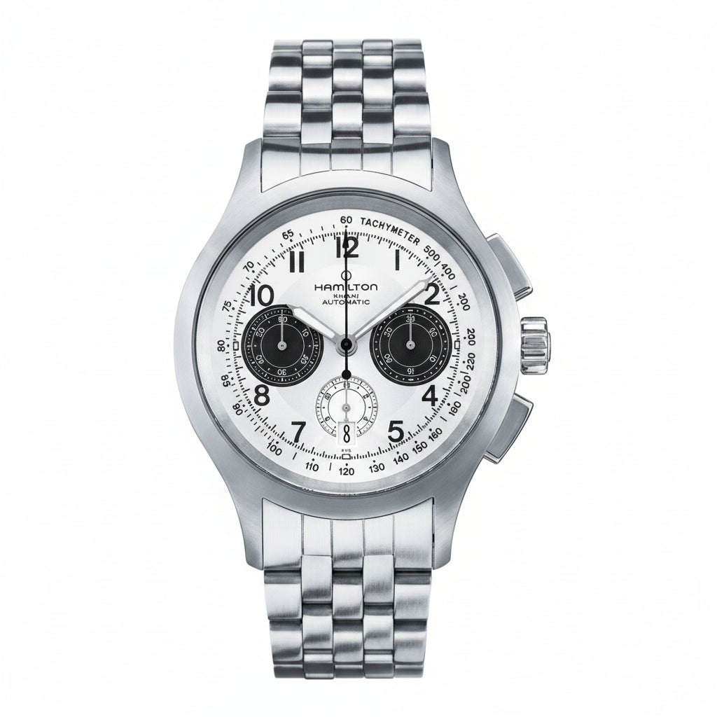 Orologio Hamilton Khaki Automatico Chrono Acciaio Braccialato