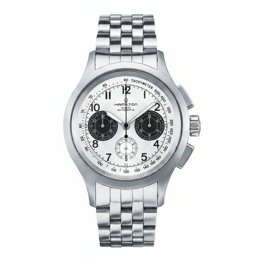 Orologio Hamilton Khaki Automatico Chrono Acciaio Braccialato