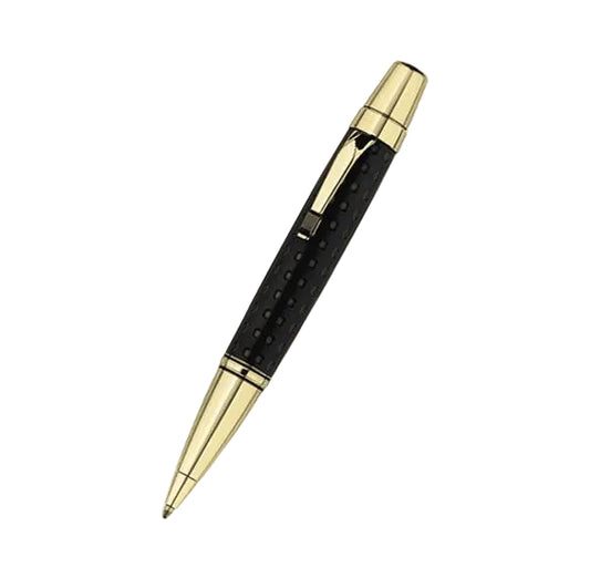 Penna aSfera Montblanc Boheme Douè Puntinata Nera PVD Oro Pietra Nera