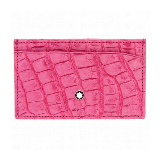 Portacarte Di Credito Montblanc Meisterstuck Atelier Pelle Fucsia