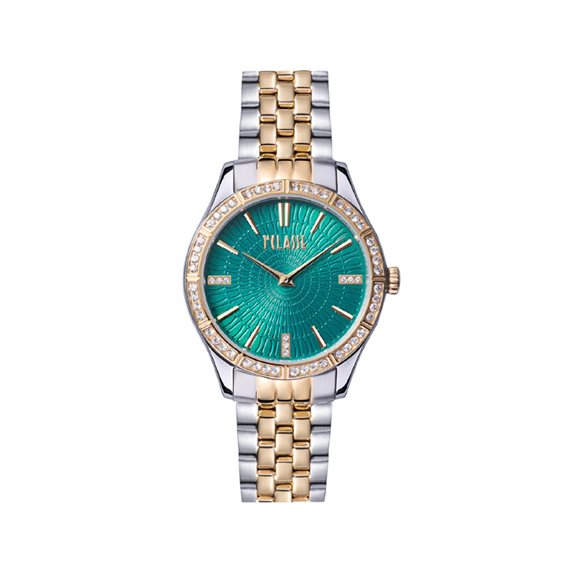 Orologio Alviero Martini 1A Classe Cannes Lady 32 Mm Acciaio/Pvd Oro Strass Braccialato