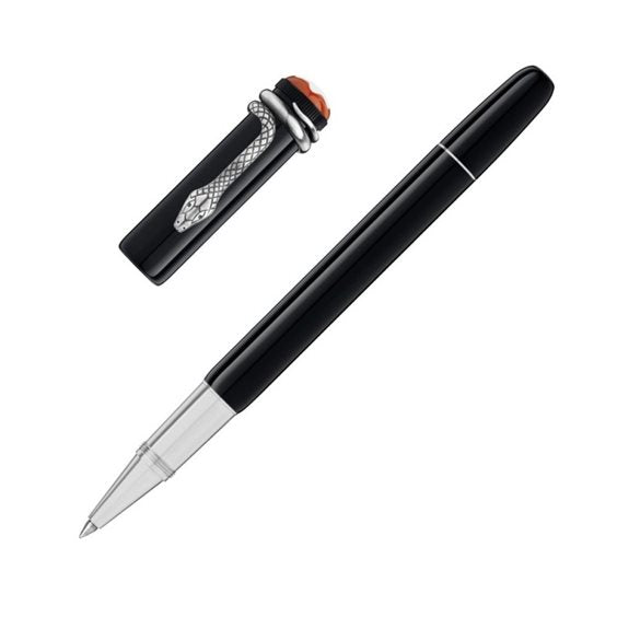 Penna Roller Montblanc Heritage Rouge e Noir Resina Nera