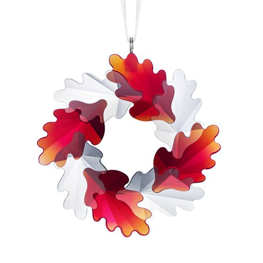 Decorazioni Natalizie Swarovski Winter Sparkle Ornament Wreath Leaves