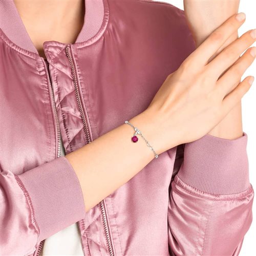 Charm Swarovski Remix Pendente Piccolo Birthday Gennaio Rosso