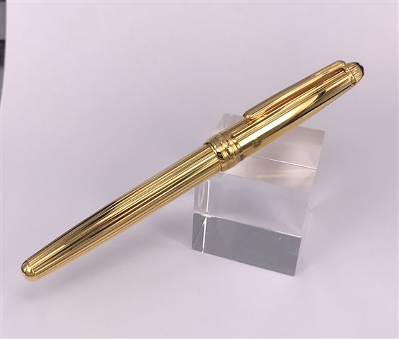 Penna Stilografica Montblanc Meisterstuck Solitaire Classique Sterling Silver 925 Gold Plated - M