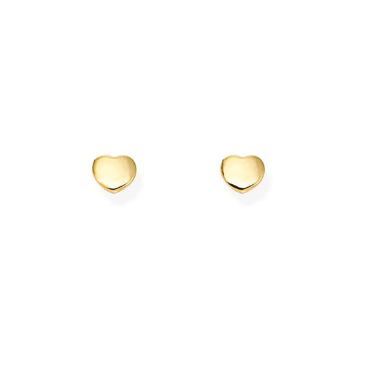 Orecchini Lobo Amen Elegance Argento Dorato Cuore Bombato