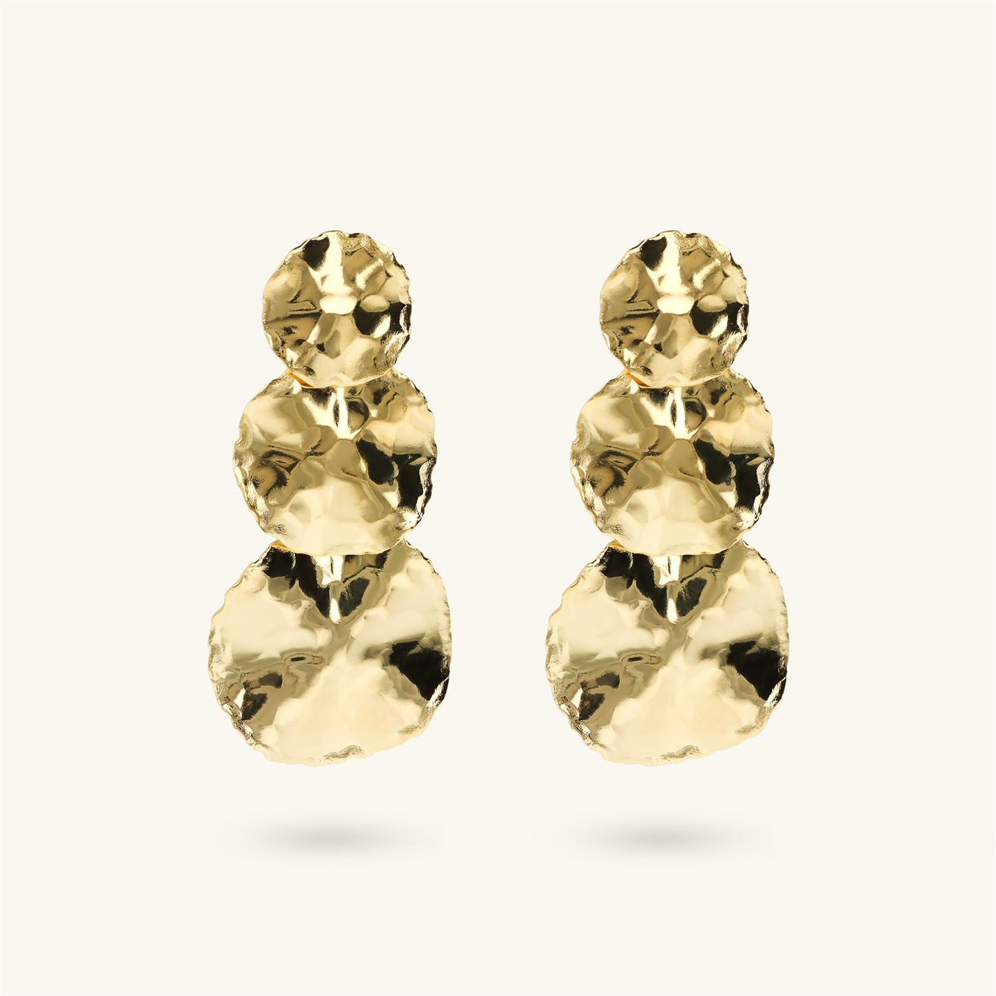 Orecchini Pendenti Etrusca Lega Golden Placcata Oro 18 kt