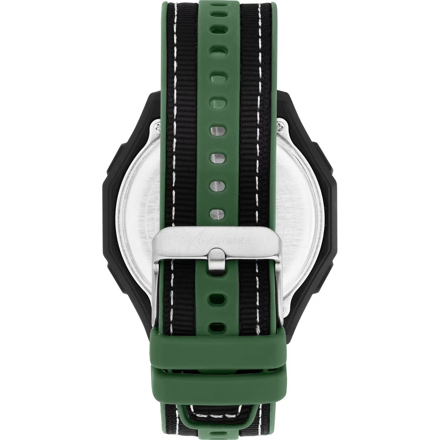 Orologio Sector Ex-53 Digitale 47 Mm Policarbonato Nero/Verde Silicone Verde Rivestito Da Tessuto Nero
