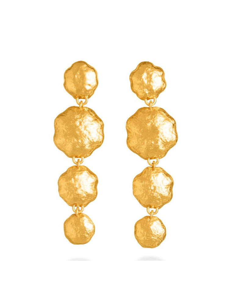 Orecchini Cascata Giovanni Raspini Nomad Send Bronzo Bagno D'Oro 18 Kt