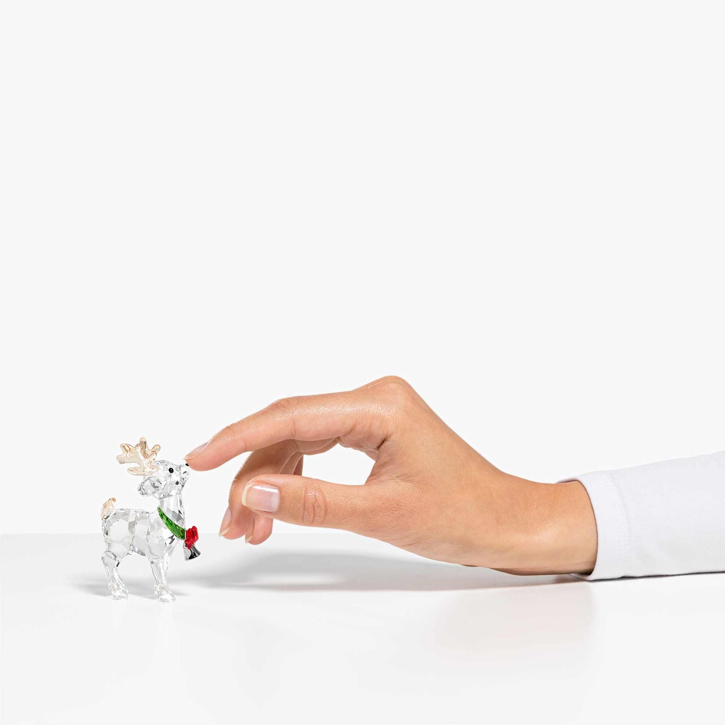 Decorazioni Natalizie Swarovski Joyful Santas Reindeer, Renna di Babbo Natale
