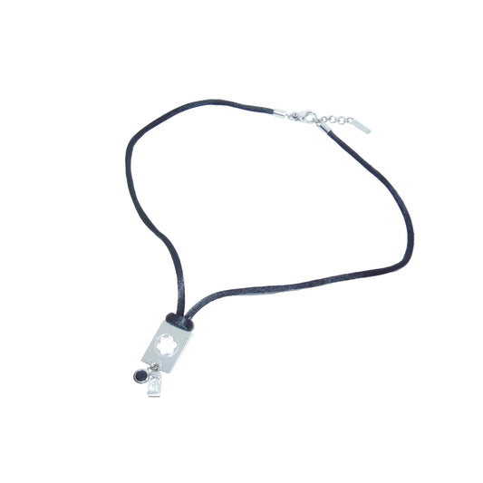 Collana Montblanc Boheme Collection Pendente Piastrina Rettangolare Argento con Charms