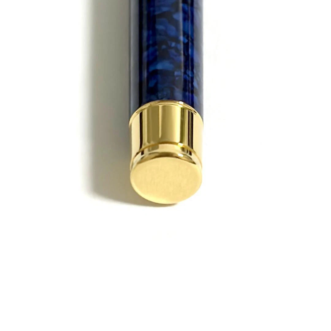 Penne Stilografiche Montblanc Noblesse Penna Stilografica Smalto Blu Finiture Placcate Oro