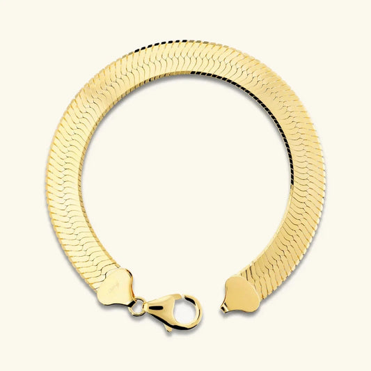 Bracciale Etrusca Lega Golden Placcata Oro 18 Kt Maxi Maglia Snake