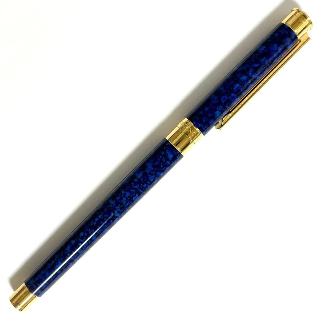 Penne Stilografiche Montblanc Noblesse Penna Stilografica Smalto Blu Finiture Placcate Oro