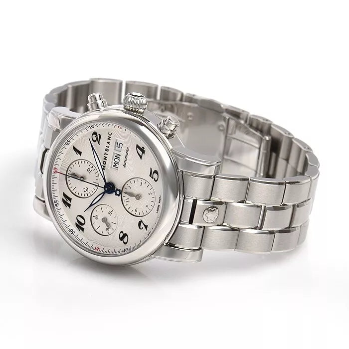 Orologio Montblanc Automatico Chrono Star Steel 39 mm Acciaio Braccialato