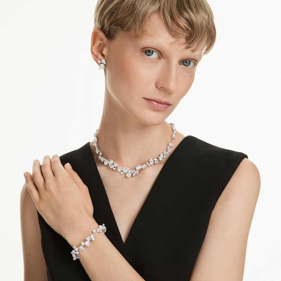 Parures Swarovski Set Constella Taglio misto, Bianco, Placcato rodio