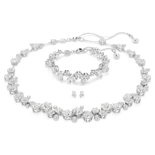 Parures Swarovski Set Constella Taglio misto, Bianco, Placcato rodio