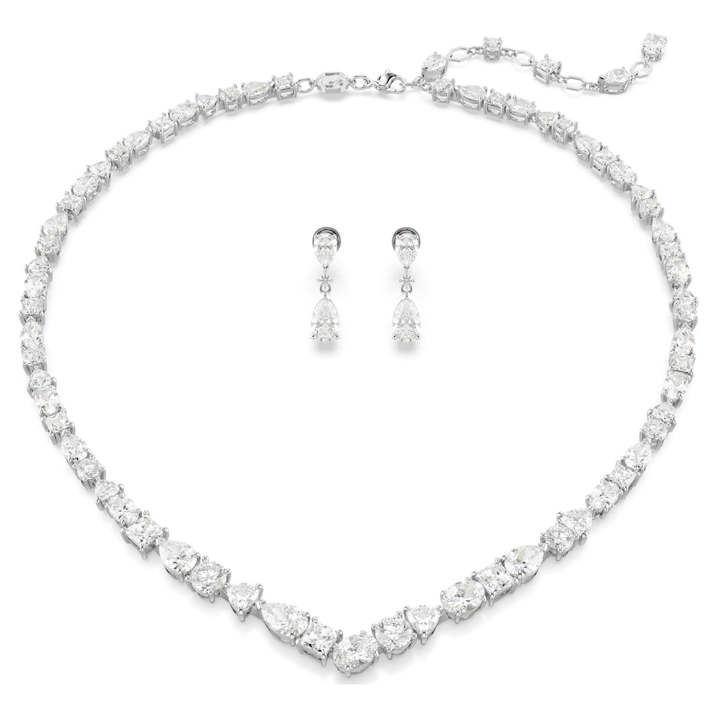 Parures Swarovski Set Mesmera Taglio misto, Bianco, Placcato rodio