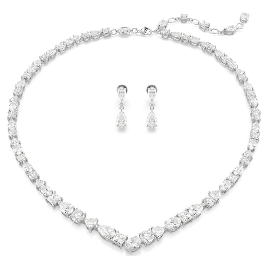 Parures Swarovski Set Mesmera Taglio misto, Bianco, Placcato rodio