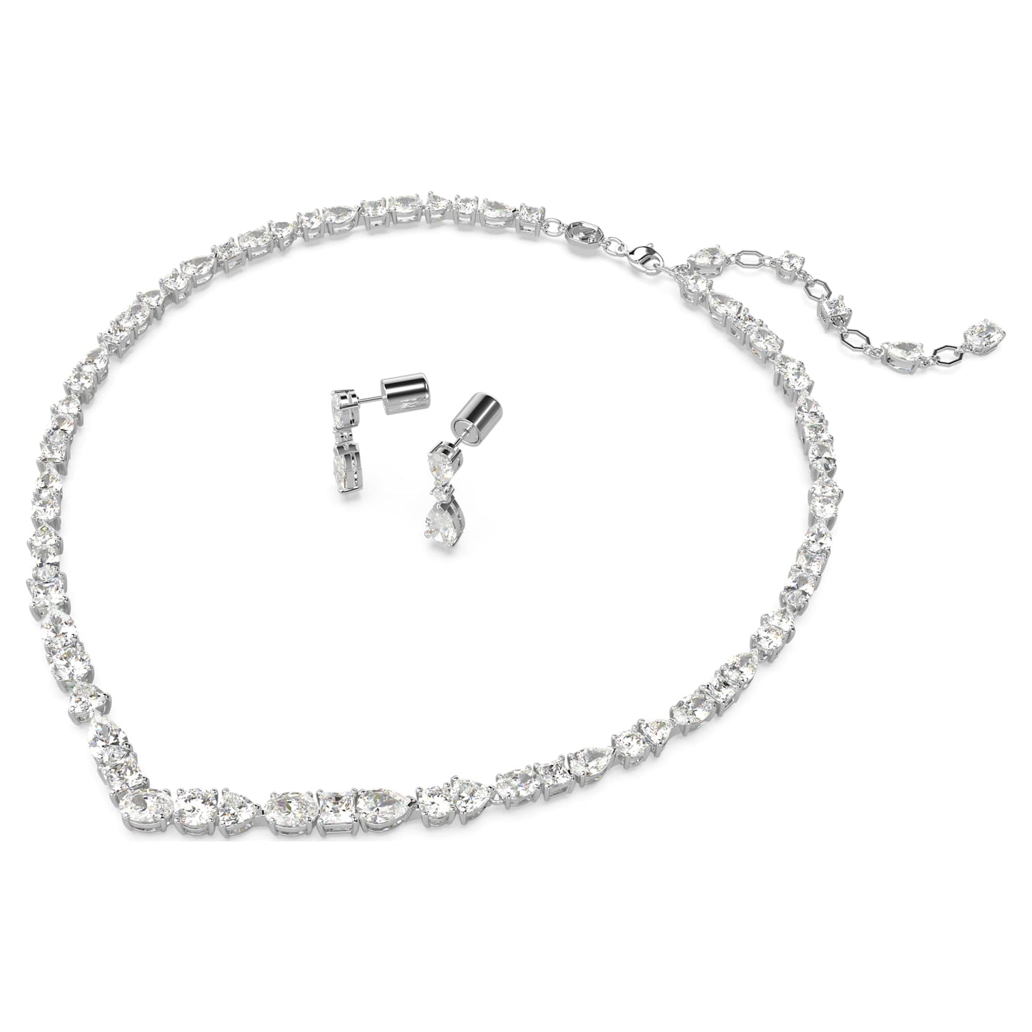 Parures Swarovski Set Mesmera Taglio misto, Bianco, Placcato rodio