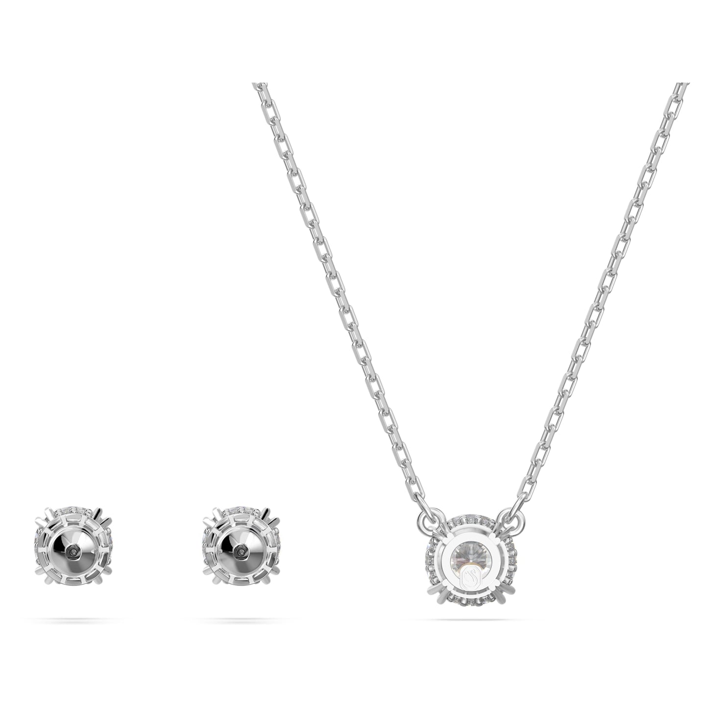 Parures Swarovski Set Stilla Taglio Round, Bianco, Placcato rodio