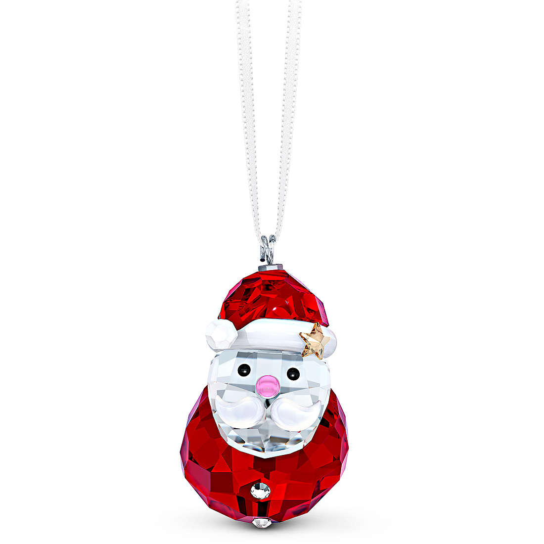 Oggettistica Swarovski Joyful Ornament Rocking Santa, Babbo Natale