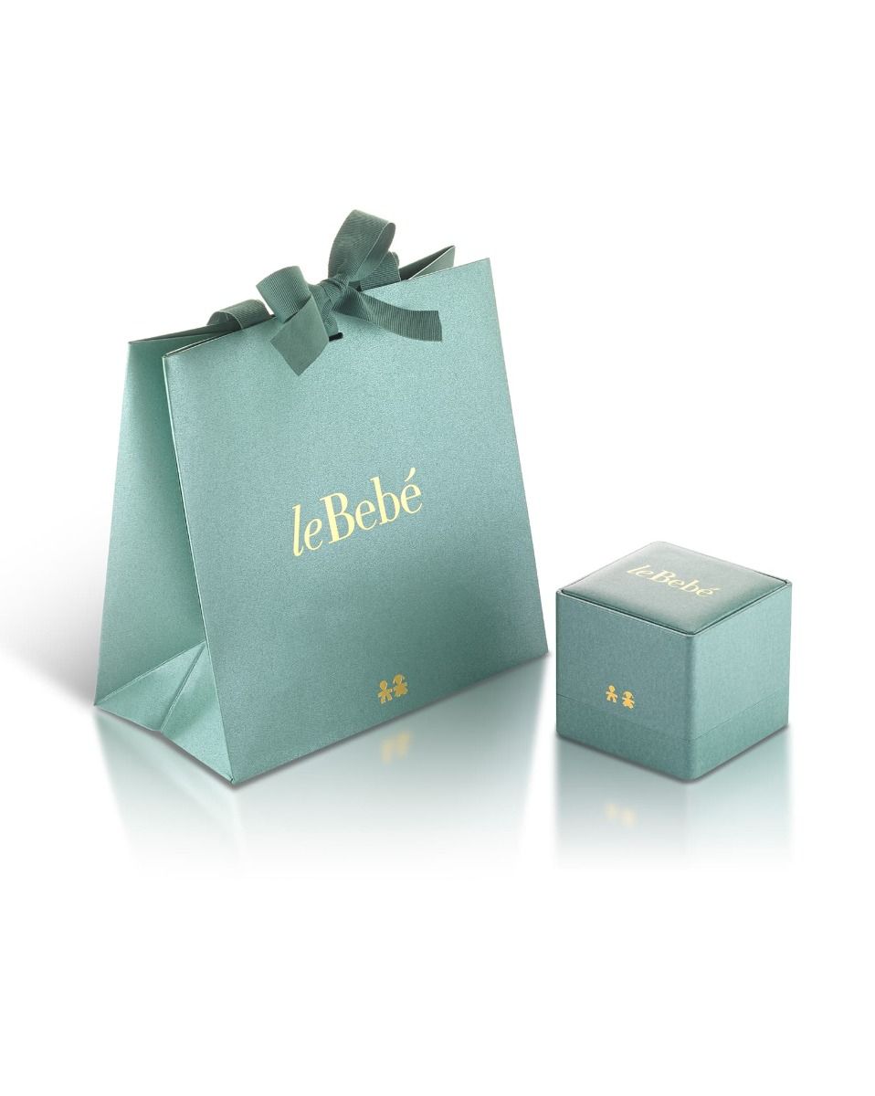 Bracciale Lebebé Tesorini Oro Bianco Sagoma Bimbo