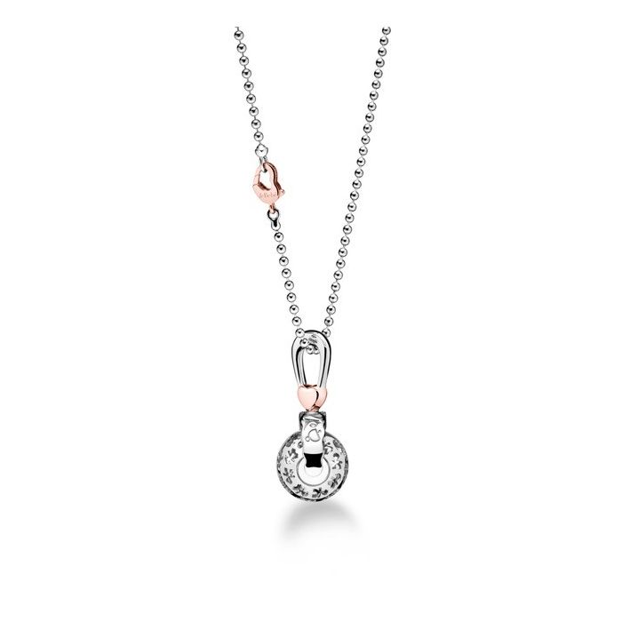 Collana Lebebé Suonamore Argento Pendente Sonaglino Traforato Bimbi e Cuori