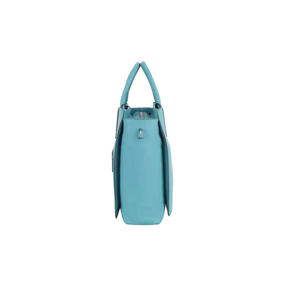 Borse Piquadro Borsa Donna Due Manici Porta Pc Ipad Pelle Azzurra