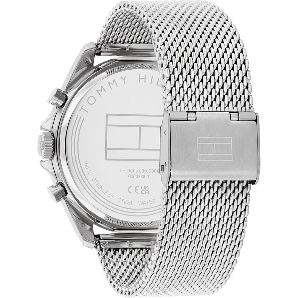 Orologio Tommy Hilfiger Baker Multi Chrono 44 mm Acciaio Braccialato Maglia Milanese