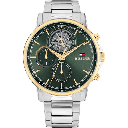Orologio Tommy Hilfiger Stewart Multi 44 mm Acciaio Braccialato Verde