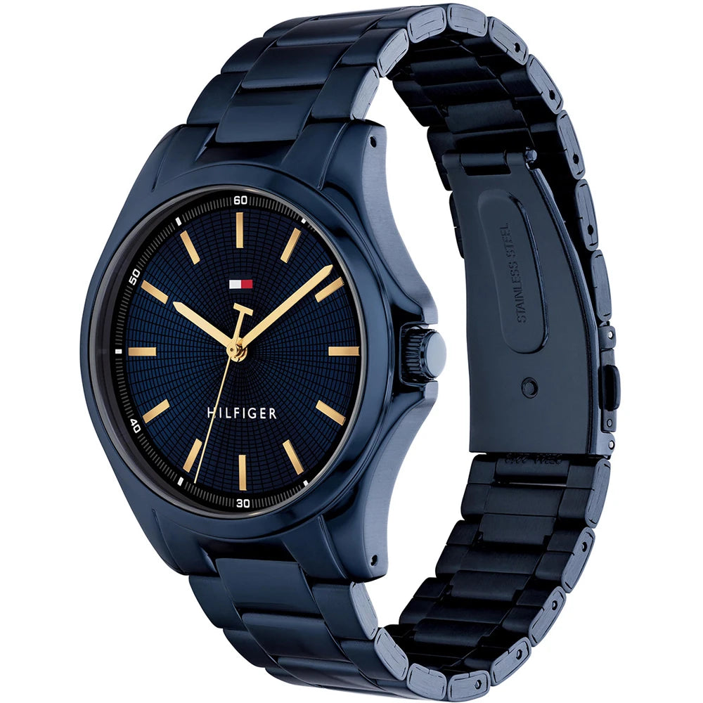 Orologio Tommy Hilfiger Bruce 42 mm Pvd Blu Braccialato
