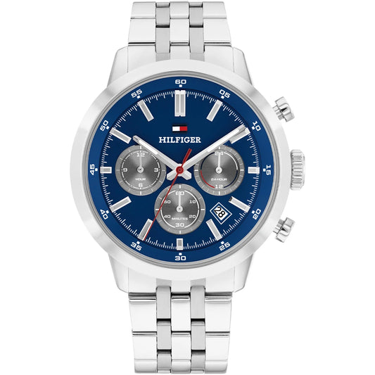 Orologio Tommy Hilfiger Kent Multi 43 mm Acciaio Braccialato Blu