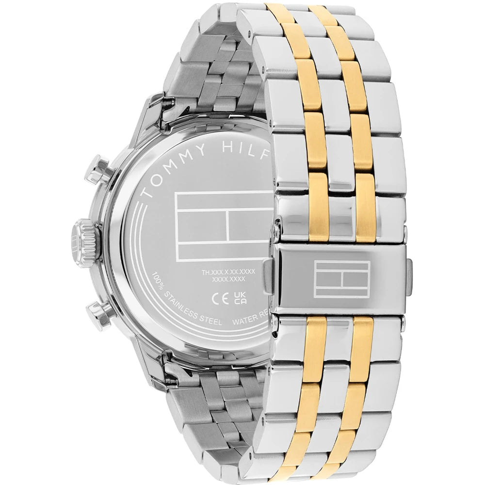 Orologio Tommy Hilfiger Kent Multifunzione 43 mm Acciaio Pvd Oro Braccialato Verde