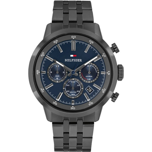 Orologio Tommy Hilfiger Kent Multifunzione 43 mm Pvd Nero Braccialato