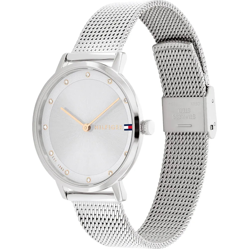 Orologio Tommy Hilfiger Pippa Lady 34 mm Acciaio Braccialato Maglia Milanese