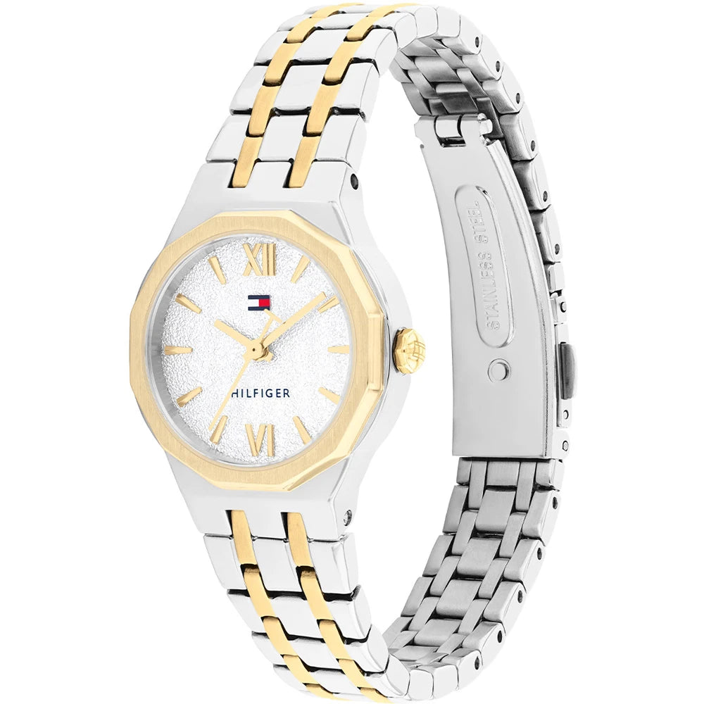Orologio Tommy Hilfiger Mackz Lady 25 mm Acciaio Pvd Oro Braccialato