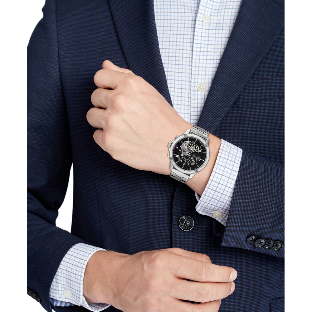 Orologio Tommy Hilfiger Henry Multifunzione 44 mm Acciaio Braccialato