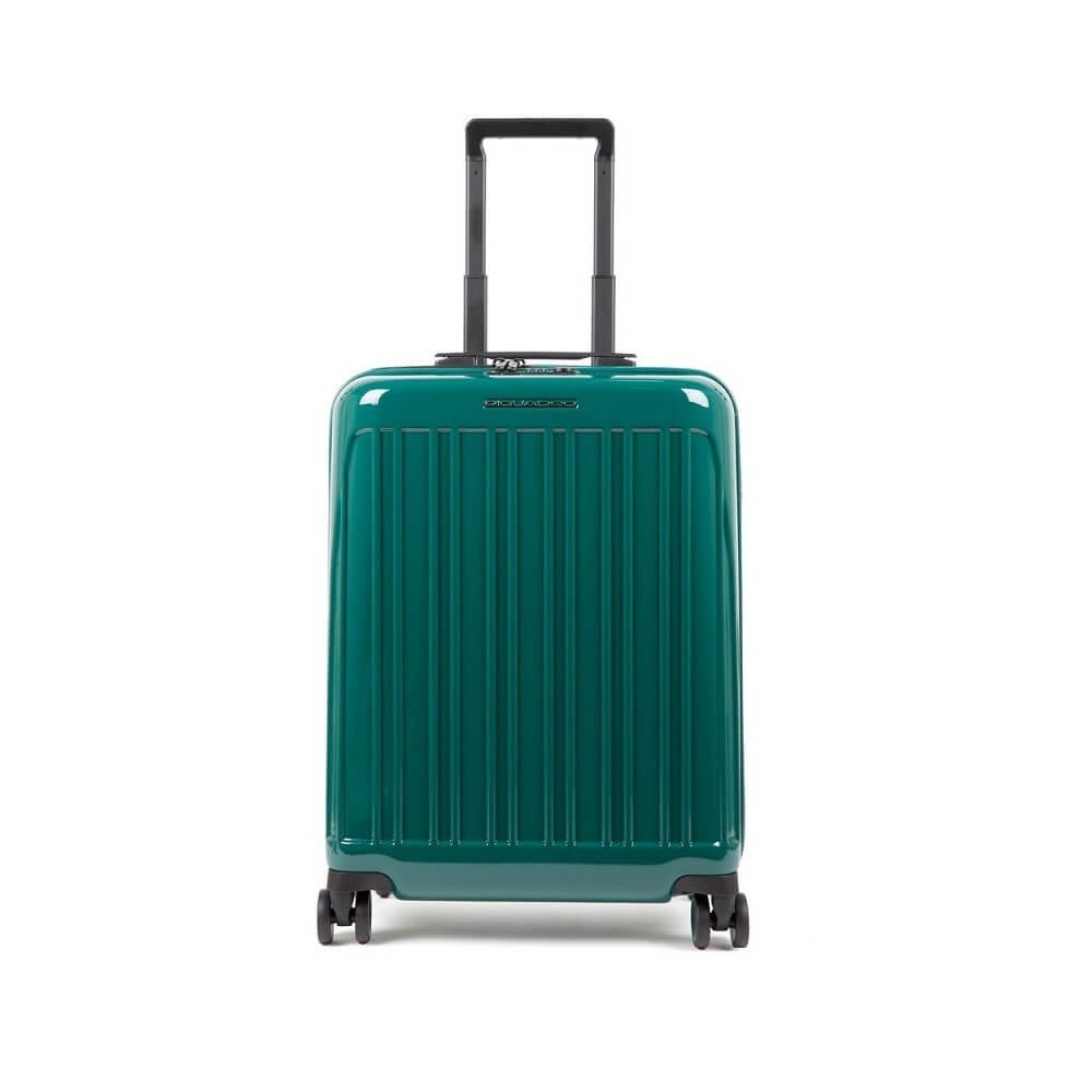 Trolley Piquadro Rigido Small 4 Ruote In Policarbonato Verde