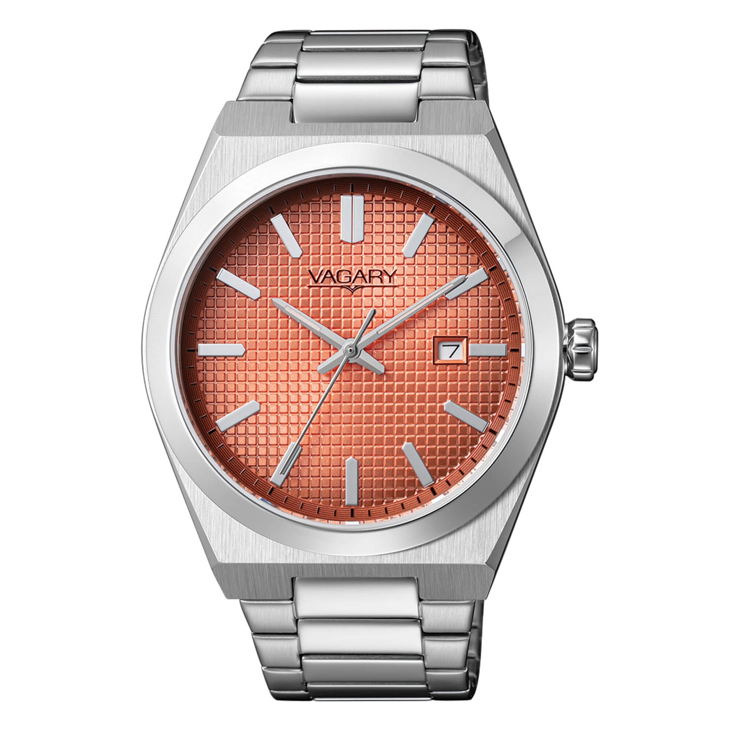 Orologio Vagary Timeless 40 mm Acciaio Braccialato Salmone