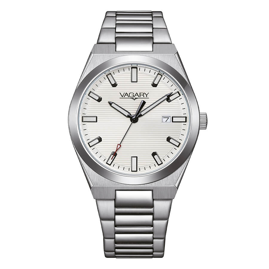 Orologio Vagary Timeless 38 Mm Acciaio Braccialato Bianco