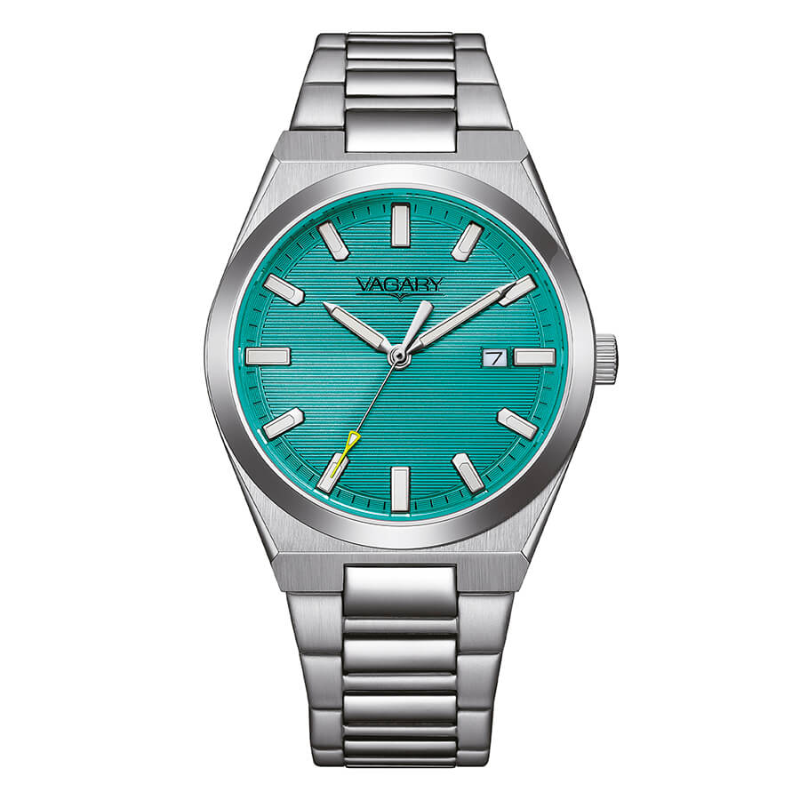 Orologio Vagary Timeless 38 Mm Acciaio Braccialato Turchese