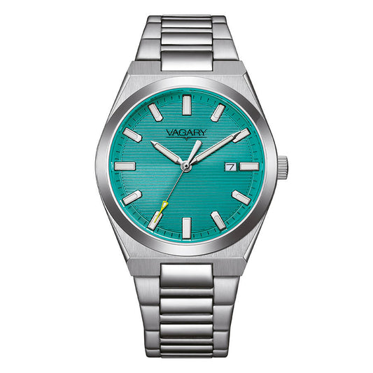 Orologio Vagary Timeless 38 Mm Acciaio Braccialato Turchese
