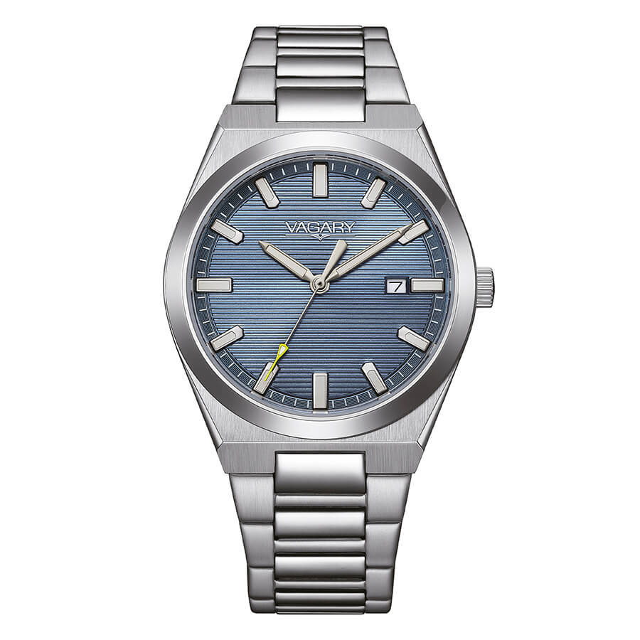 Orologio Vagary Timeless 38 Mm Acciaio Braccialato Azzurro